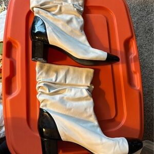 Elegant Black and White Women's Boots